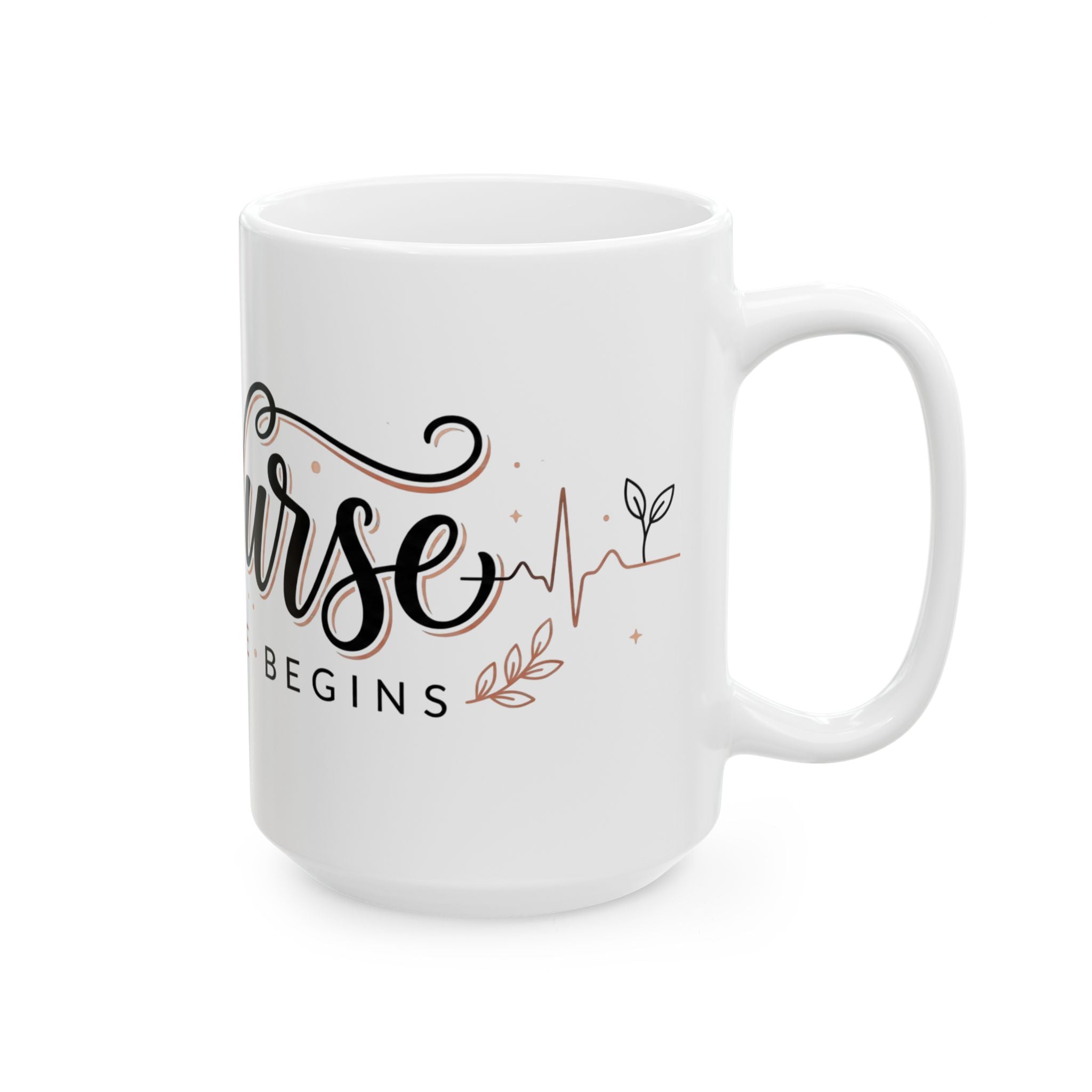 L&D Nurse Mug – ‘Where Life Begins’ Ceramic Coffee Cup (11oz & 15oz)