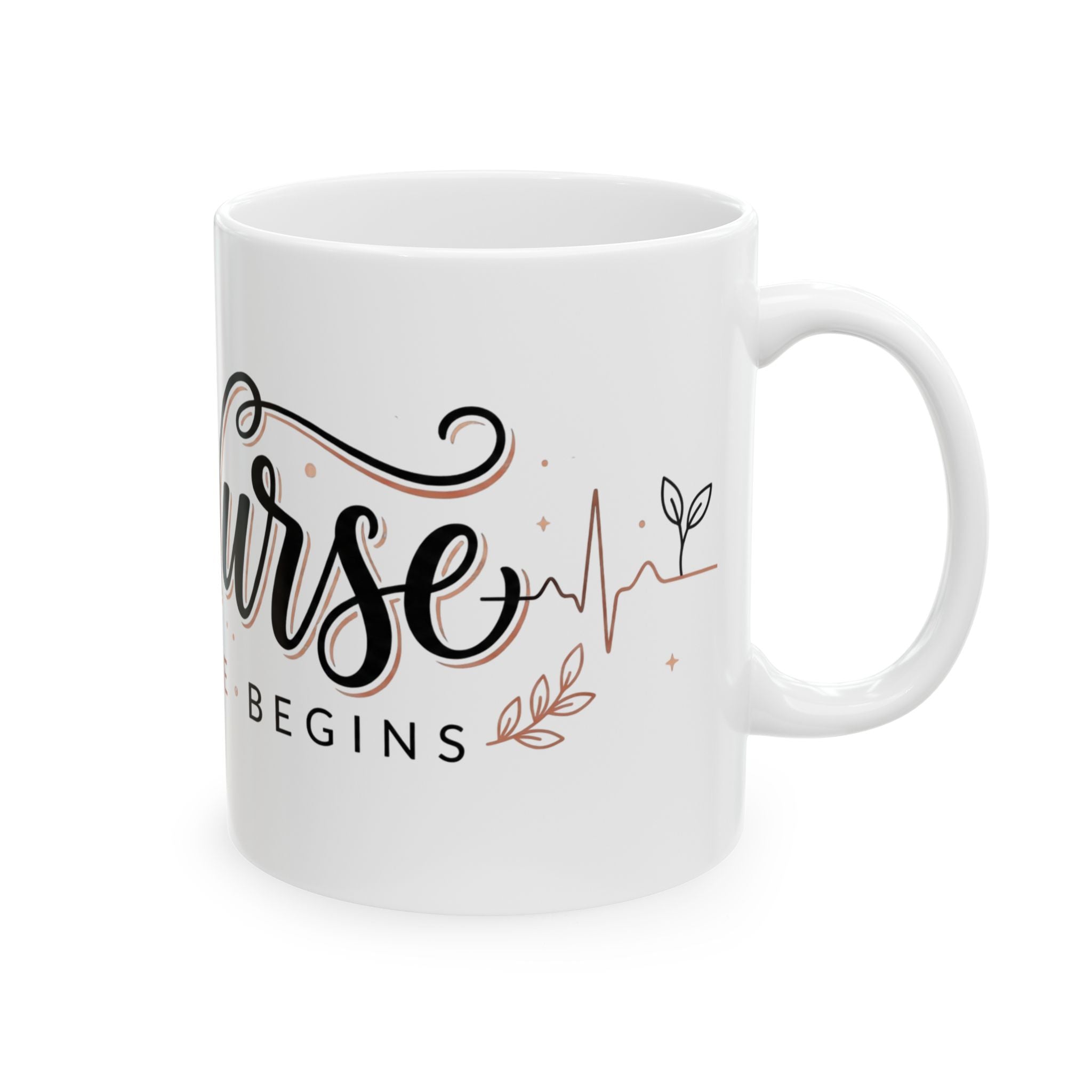 L&D Nurse Mug – ‘Where Life Begins’ Ceramic Coffee Cup (11oz & 15oz)
