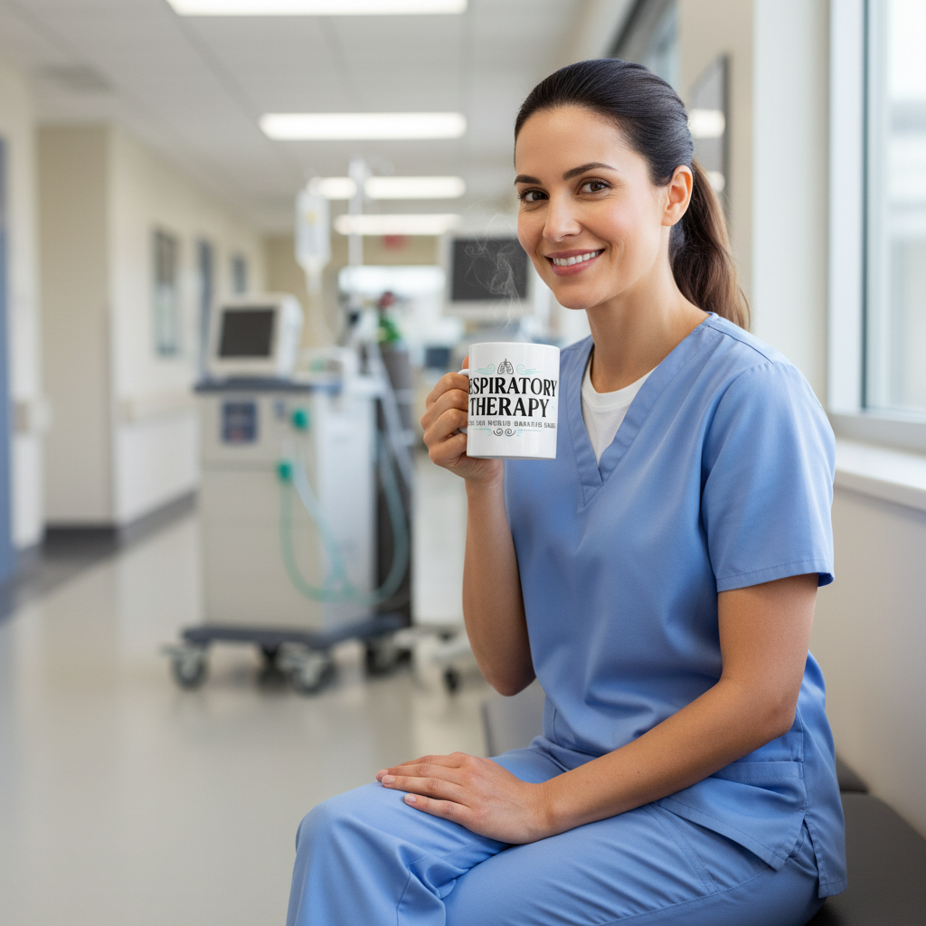 Respiratory Therapy Mug — 'Helping the World Breathe Easier' Ceramic Coffee Cup (11oz & 15oz)