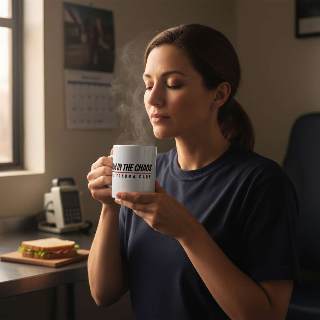 Calm in the Chaos Ceramic Mug — EMT & Trauma Care First Responder Coffee Cup (11oz/15oz)