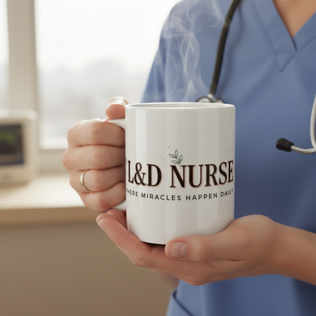 L&D Nurse Ceramic Coffee Mug – Labor & Delivery Nurse Gift, 'Where Miracles Happen Daily'