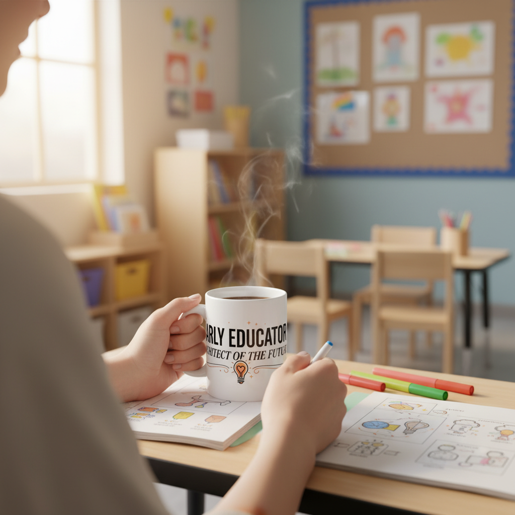 Early Educator Ceramic Mug — "Architect of the Future" Teacher Coffee Cup (11oz/15oz)